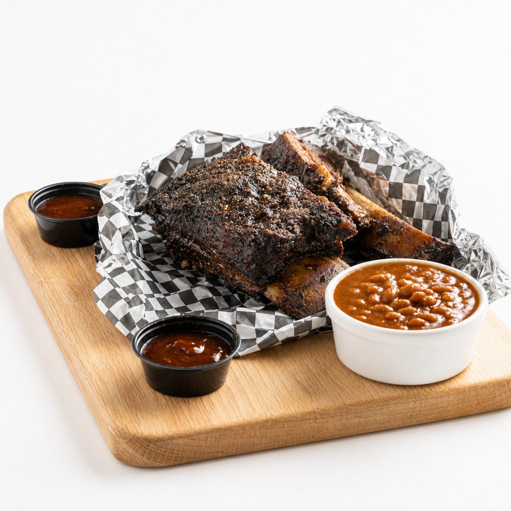 Beef Ribs  1/2 rack GF/SF.
