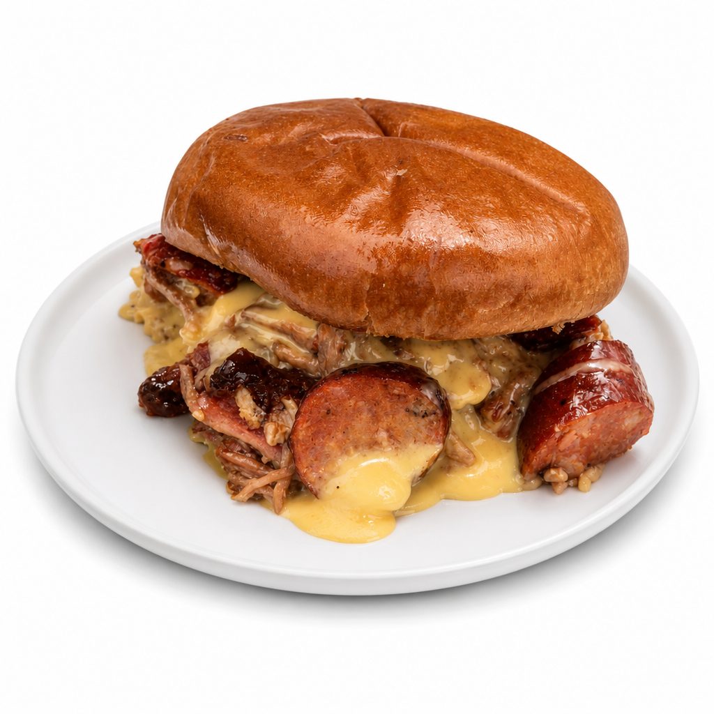 The Cheesy Porker.